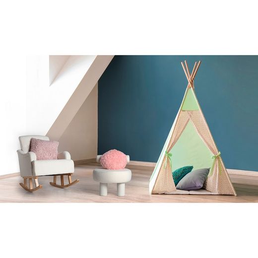 Pink polyester cushion, Ø 33 x 9 cm | asira