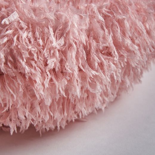 Pink polyester cushion, Ø 33 x 9 cm | asira