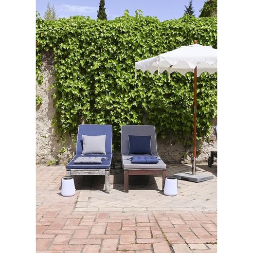 Navy blue fabric cushion, 40 x 40 x 10 cm | Sea Side