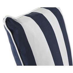 Fabric cushion in blue and white, 40 x 40 x 10 cm | Stripes