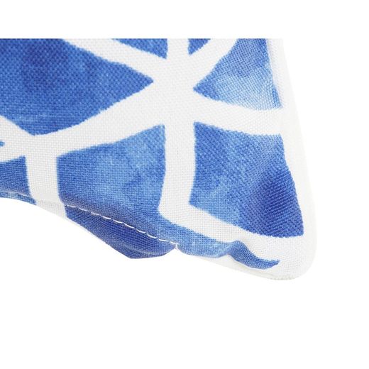 Fabric cushion in blue and white, 40 x 40 x 10 cm | Sea Side