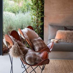 Coussin en tissu beige, 40 x 60 cm | mongol