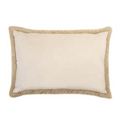 Coussin en tissu beige, 40 x 60 cm | Nature
