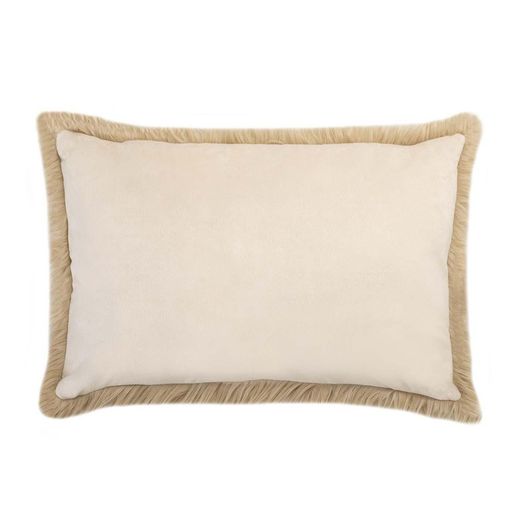 Coussin en tissu beige, 40 x 60 cm | Nature