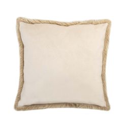 Coussin en tissu beige, 50 x 50 cm | Nature
