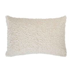 Coussin en tissu ivoire, 40 x 60 cm | Bouclé