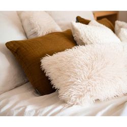 Coussin en tissu ivoire, 40 x 60 cm | mongol