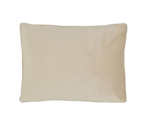 Coussin en velours beige rectangulaire 45 x 60 cm