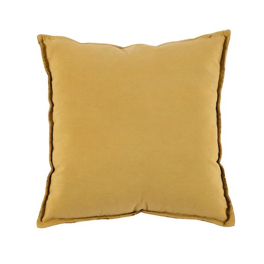 Coussin en velours moutarde, 45 x 45 x 10 cm | gloire