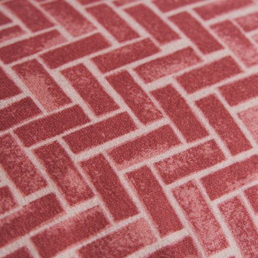 Pink velvet cushion, 42 x 10 x 26 cm | Pink