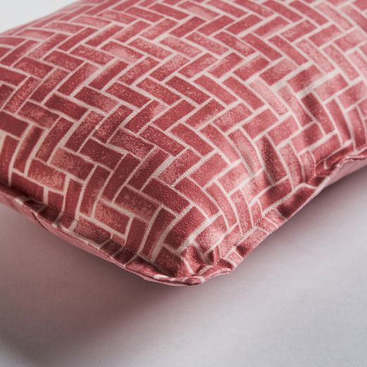 Pink velvet cushion, 42 x 10 x 26 cm | Pink