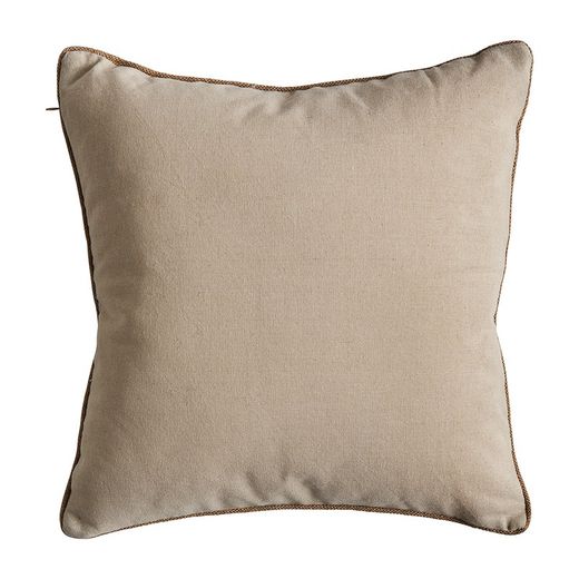 Beige jute cushion, 44 x 10 x 44 cm | Kellier