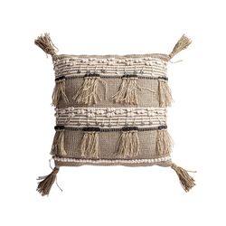 Almofada de juta Mayla Beige, 45x8x45cm