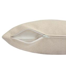 Udendørs pyntepude lavet af udendørs stof i beige, 45 x 12 x 45 cm | Udendørs