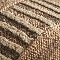 Elgin Jute Cushion in Killim Brown, 90 x 35 x 5 cm