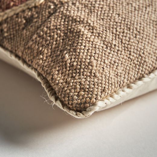 Elgin Jute Cushion in Killim Brown, 90 x 35 x 5 cm