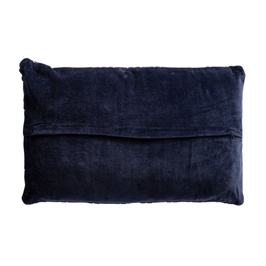 Almofada LIS em Veludo Azul/Dourado, 50x10x31 cm.