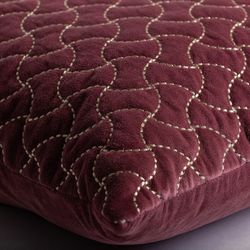 LIS Cushion in Burgundy Velvet, 46x10x46 cm.