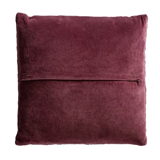 LIS Cushion in Burgundy Velvet, 46x10x46 cm.