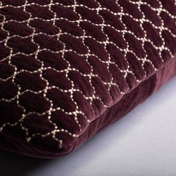 LIS Cushion in Brown Velvet, 45x10x45 cm.