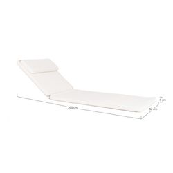 Cotton hammock cushion in white, 200 x 62 x 6 cm | Andorra