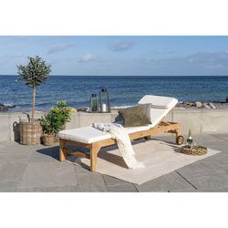 Cotton hammock cushion in white, 200 x 62 x 6 cm | Andorra