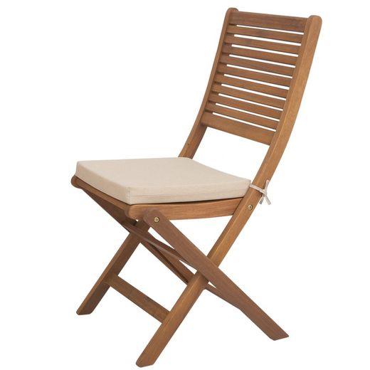 Cojín de Exterior Para Silla Desenfundable Gandía Crema, 38x38x4,5 cm