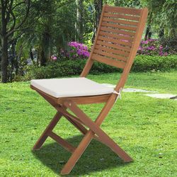 Cojín de Exterior Para Silla Desenfundable Javea Blanco, 38x38x6 cm