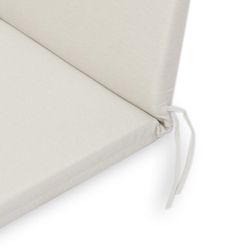 Cojín de Exterior Para Silla Desenfundable Con Respaldo Javea Blanco, 115x45x5 cm