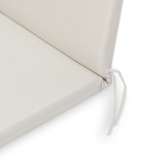 Cojín de Exterior Para Silla Desenfundable Con Respaldo Javea Blanco, 115x45x5 cm