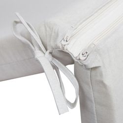 Cojín de Exterior Para Silla Desenfundable Con Respaldo Javea Blanco, 115x45x5 cm