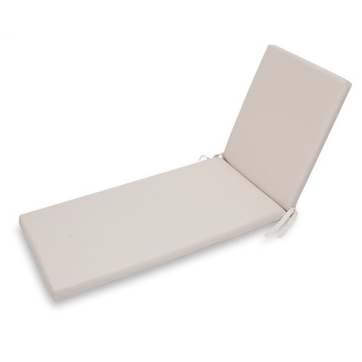 Chillvert Hampton Sun Lounger Cushion 190x60x5 cm Beige Removable Cover