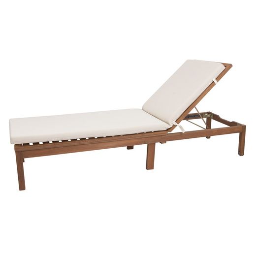 Chillvert Hampton Sun Lounger Cushion 190x60x5 cm Beige Removable Cover