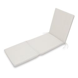 Cojín de Exterior Para Tumbona Desenfundable Javea Blanco, 185x55x6 cm