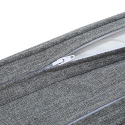 Danao sun lounger cushion in dark gray olefin fabric, 50 x 50 - 55 - 80 x 5 cm | Mooma Comfort