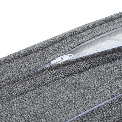 Danao sun lounger cushion in dark gray olefin fabric, 50 x 50 - 55 - 80 x 5 cm | Mooma Comfort