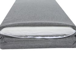 Danao sun lounger cushion in dark gray olefin fabric, 50 x 50 - 55 - 80 x 5 cm | Mooma Comfort