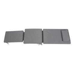 Danao sun lounger cushion in dark gray olefin fabric, 50 x 50 - 55 - 80 x 5 cm | Mooma Comfort