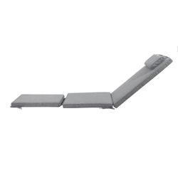Danao sun lounger cushion in dark gray olefin fabric, 50 x 50 - 55 - 80 x 5 cm | Mooma Comfort