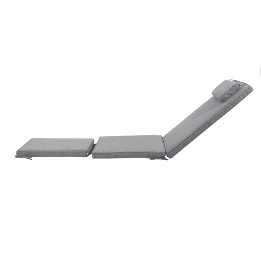 Danao sun lounger cushion in dark gray olefin fabric, 50 x 50 - 55 - 80 x 5 cm | Mooma Comfort