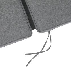 Danao sun lounger cushion in dark gray olefin fabric, 50 x 50 - 55 - 80 x 5 cm | Mooma Comfort