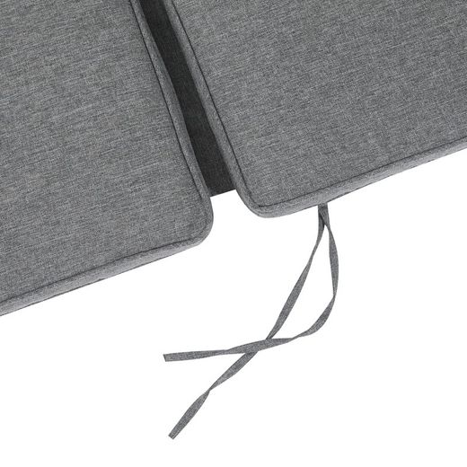 Danao sun lounger cushion in dark gray olefin fabric, 50 x 50 - 55 - 80 x 5 cm | Mooma Comfort