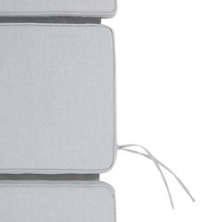 Coussin pour transat Mati en tissu oléfine gris clair, 50 x 50 - 40 - 20 - 70 x 5 cm | Mooma Confort