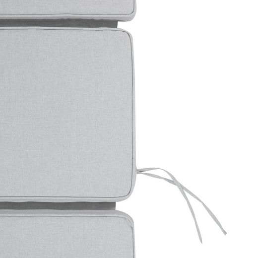 Coussin pour transat Mati en tissu oléfine gris clair, 50 x 50 - 40 - 20 - 70 x 5 cm | Mooma Confort