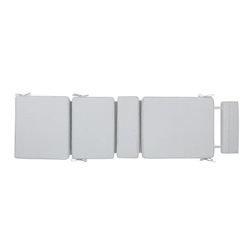 Coussin pour transat Mati en tissu oléfine gris clair, 50 x 50 - 40 - 20 - 70 x 5 cm | Mooma Confort