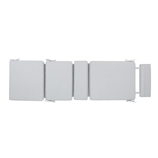 Coussin pour transat Mati en tissu oléfine gris clair, 50 x 50 - 40 - 20 - 70 x 5 cm | Mooma Confort