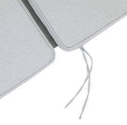 Coussin pour transat Mati en tissu oléfine gris clair, 50 x 50 - 40 - 20 - 70 x 5 cm | Mooma Confort