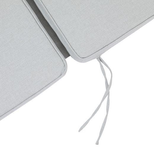 Coussin pour transat Mati en tissu oléfine gris clair, 50 x 50 - 40 - 20 - 70 x 5 cm | Mooma Confort