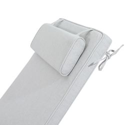 Coussin pour transat Mati en tissu oléfine gris clair, 50 x 50 - 40 - 20 - 70 x 5 cm | Mooma Confort
