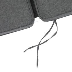 Coussin pour transat Mati en tissu oléfine gris foncé, 50 x 51 - 40 - 20 - 70 x 5 cm | Mooma Confort